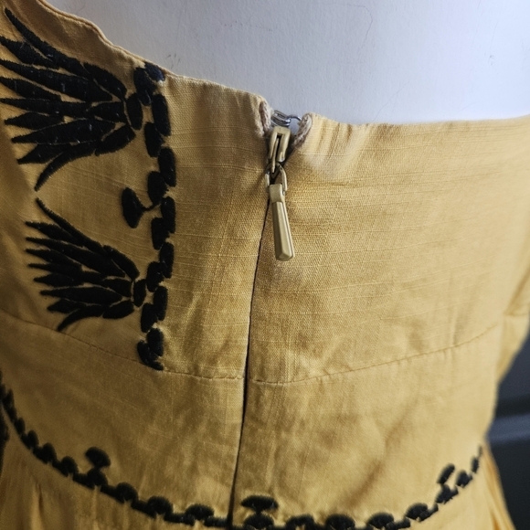 Anthropologie Floreat California Iris Dress 2 Milkmaid Barmaid - Picture 8 of 14